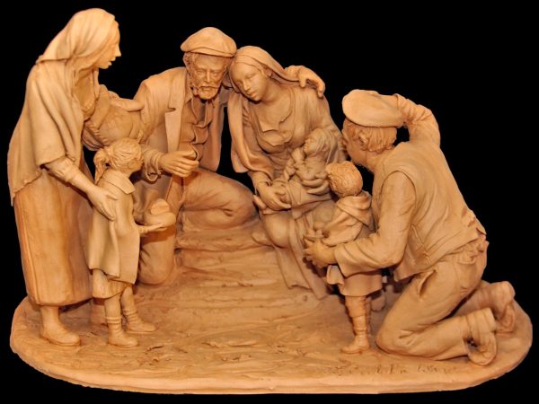Presepe con dono dei bambini